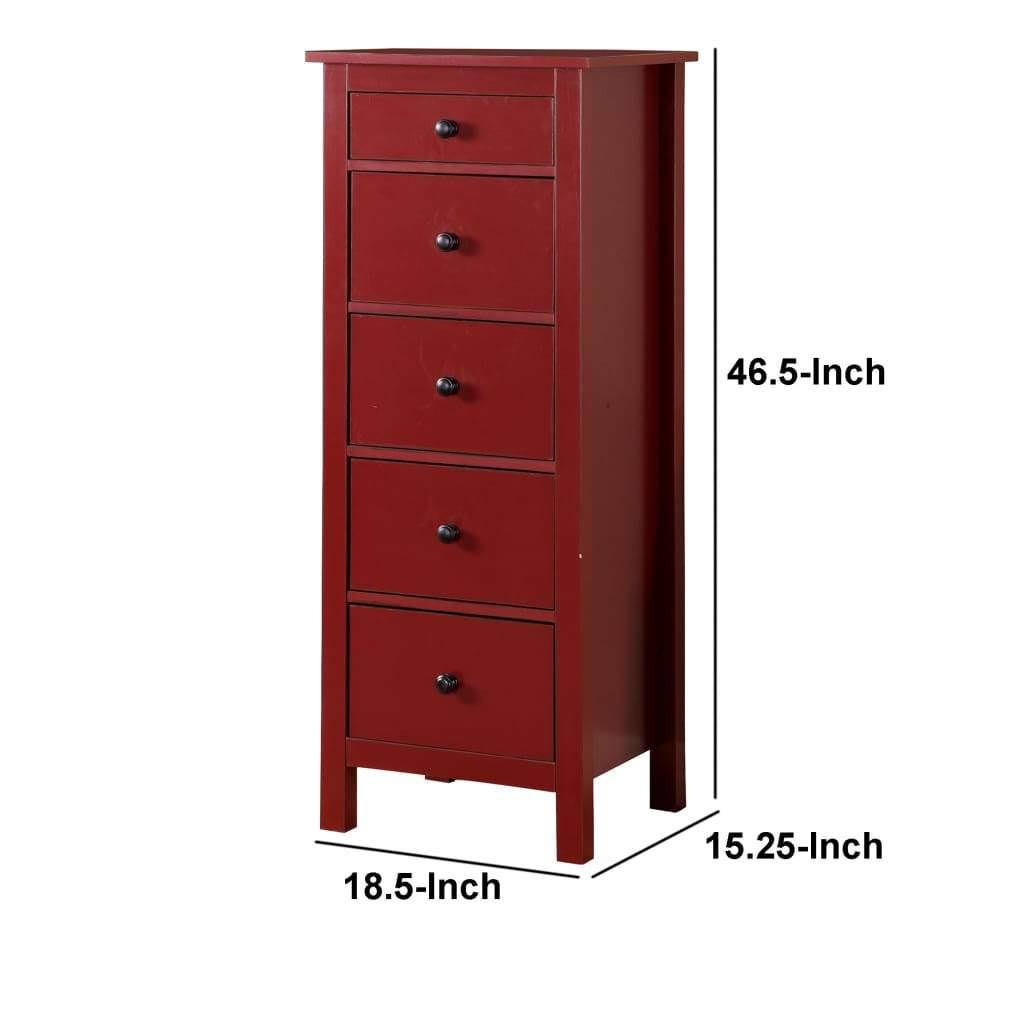 Furniture of America Launces Red Storage Chest