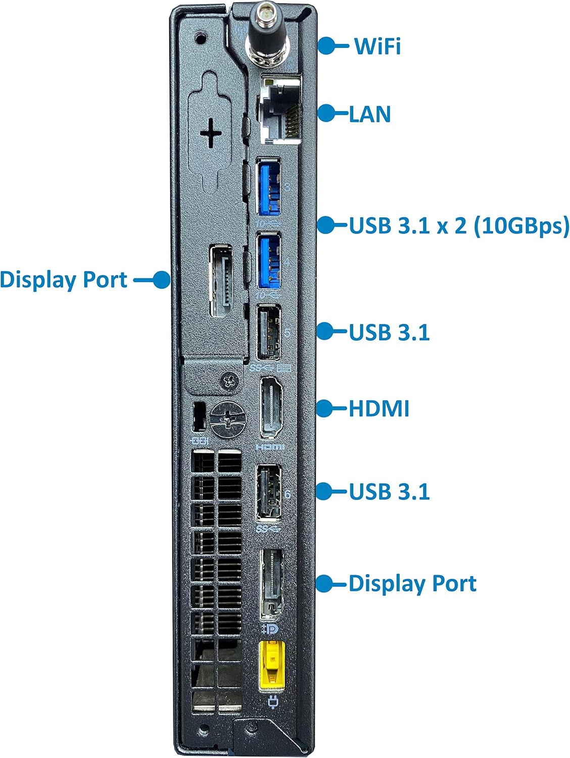 Lenovo ThinkCentre M720q Tiny Desktop Computer, Intel i3-8100, 16GB RAM, 512GB NVMe, 4K Monitor Support DisplayPort, HDMI, AC Wi-Fi, Bluetooth - Windows 10 Pro (Renewed)