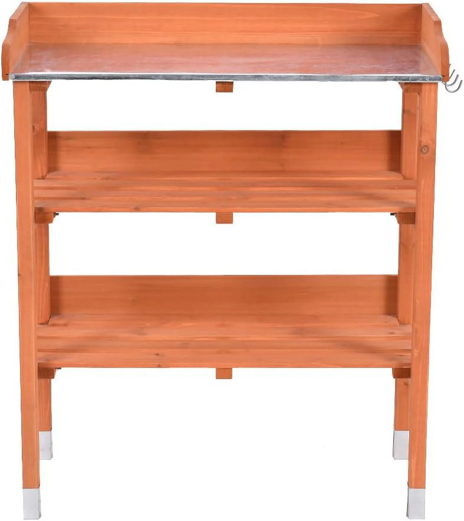 Outdoor Garden Wooden Potting Bench Work Station Table Tool Storage Shelf W/Hook