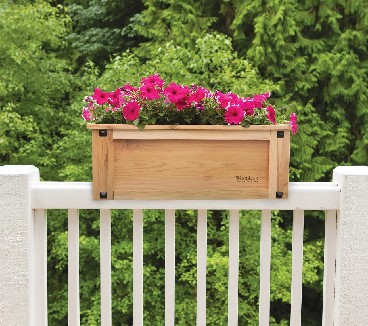 Panacea Products 30" Mission Cedar Over-The-Rail Planter
