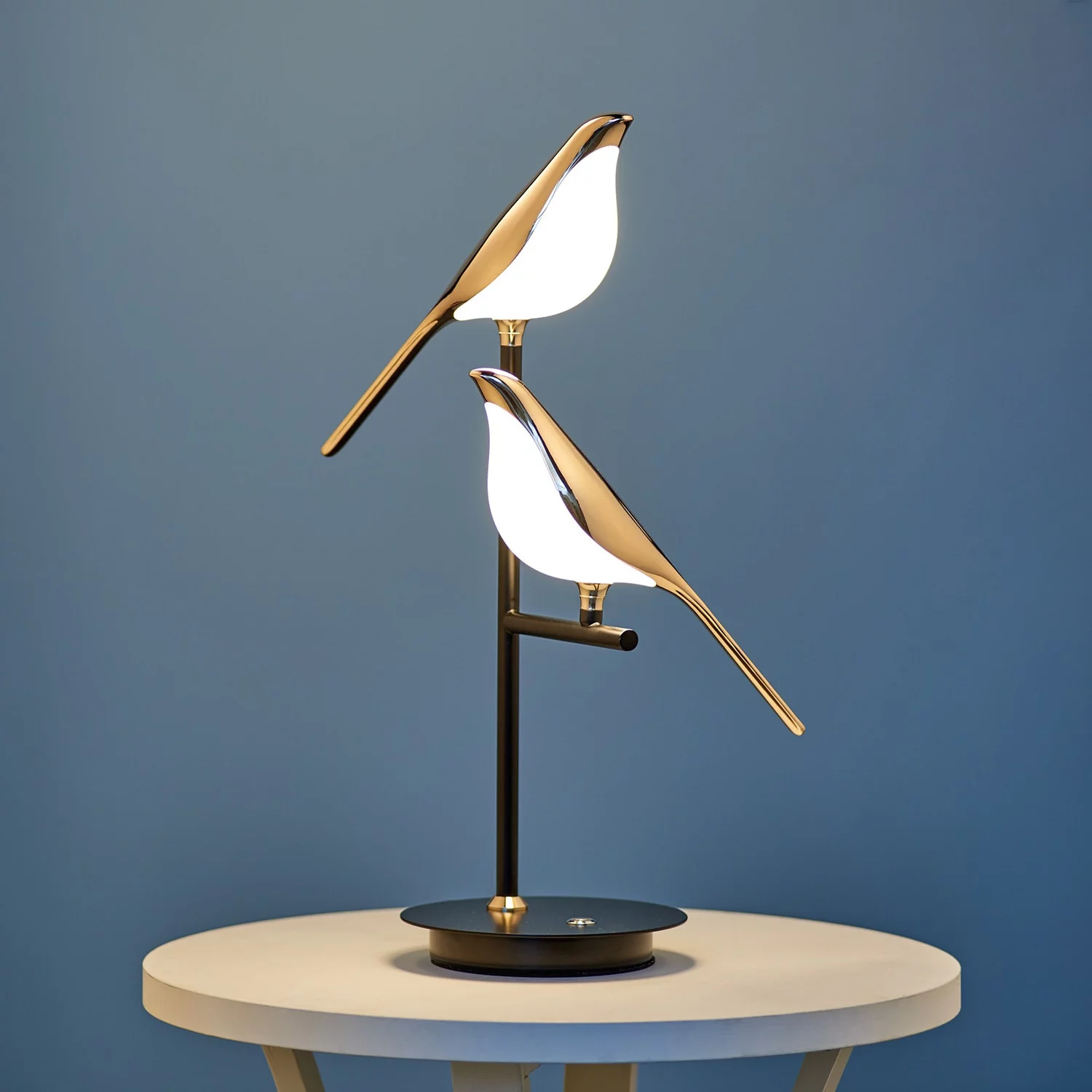 Art & Artifact Gold Bird Lamp, Art Deco Table Lamp, Modern Design Bedside Lamp