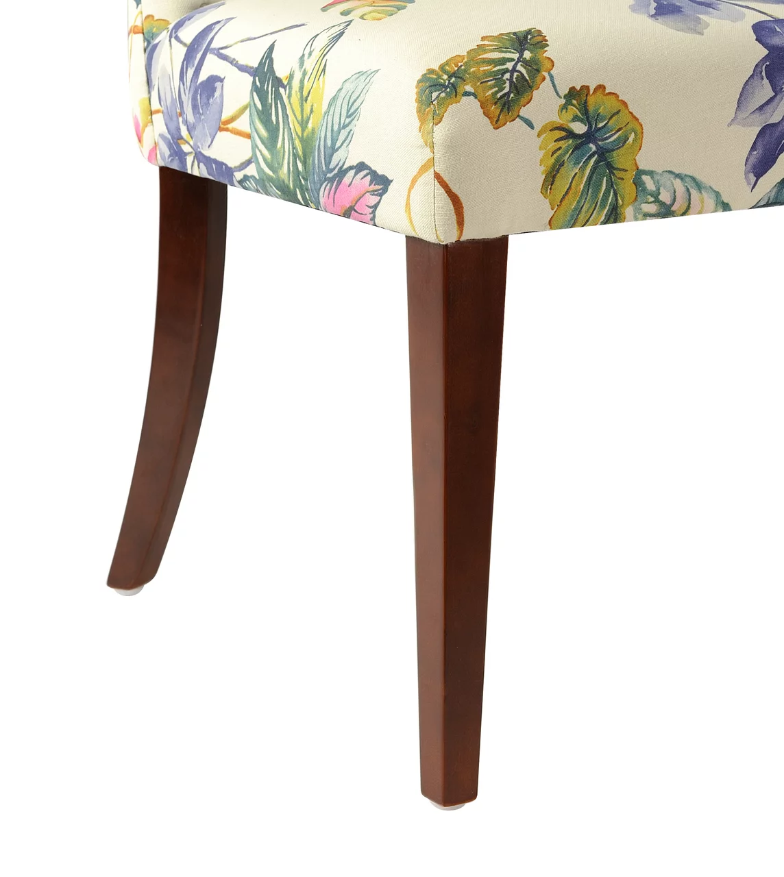 Paradise Upholstered Accent Chair Off White Floral Fabric