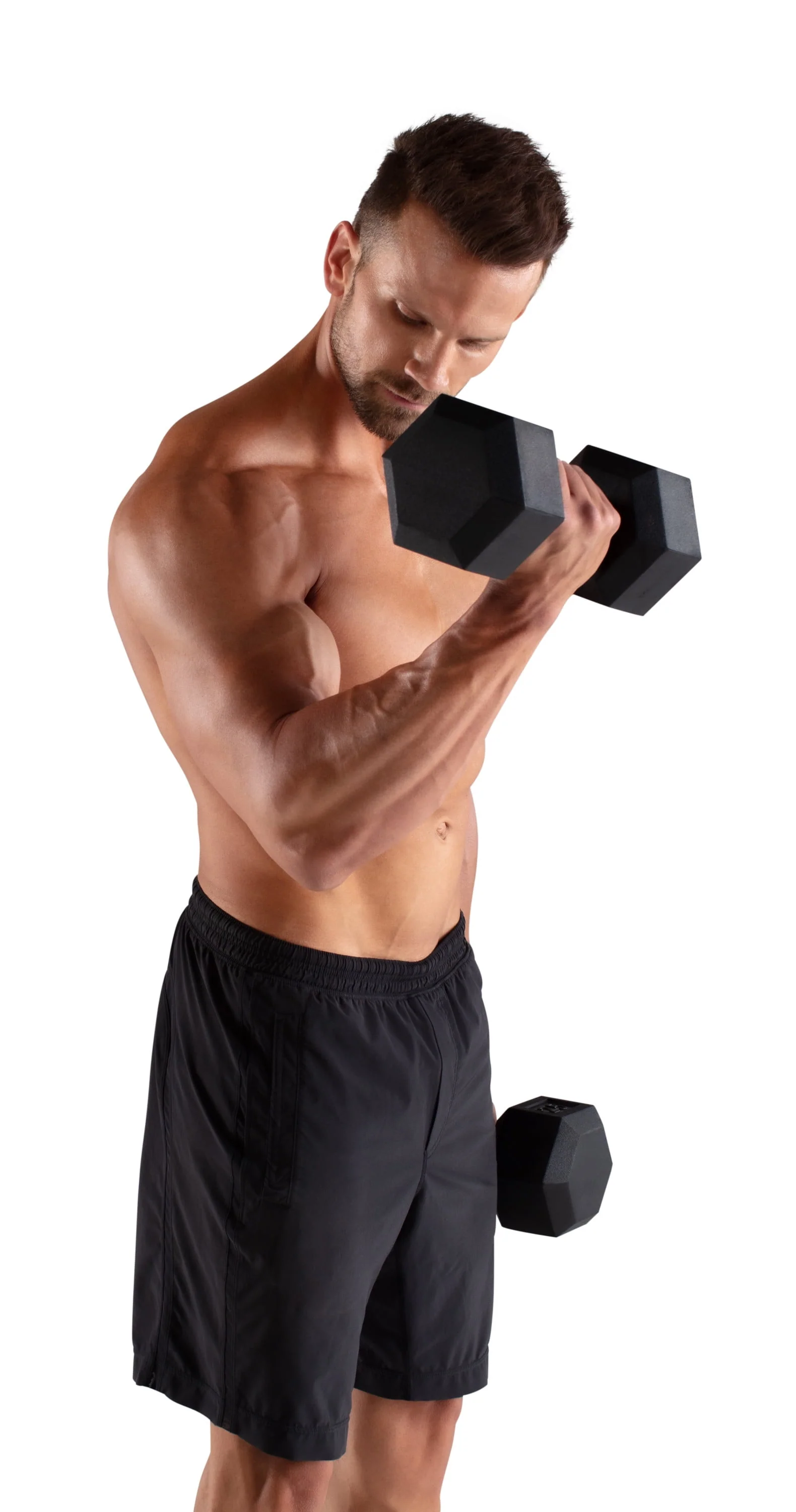 Weider, 25lb Rubber Hex Dumbbell, Single