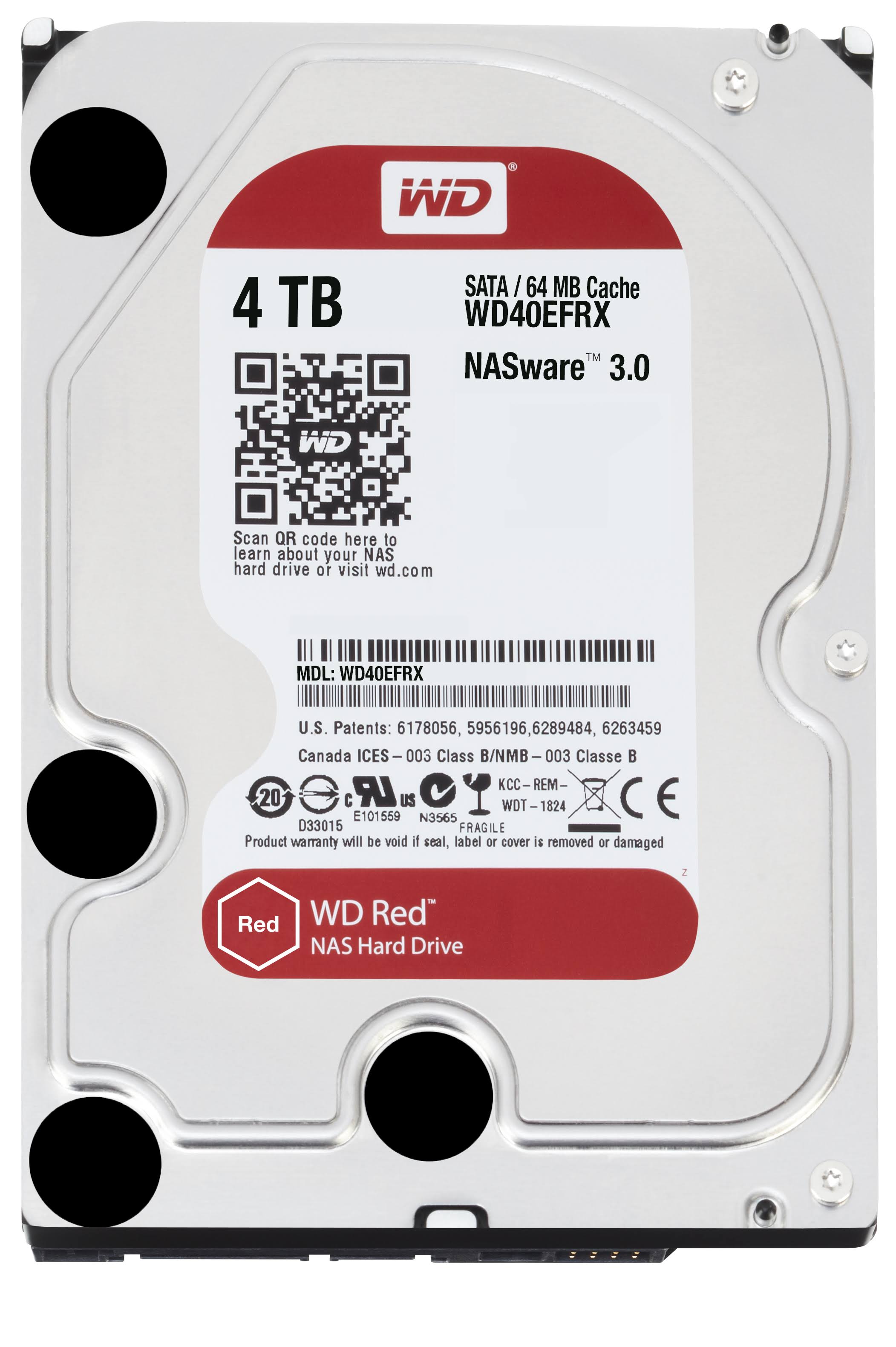 WD Red Plus NAS 4 TB Internal HDD - 3.5x22 - WD40EFRX - SATA 6Gb/s