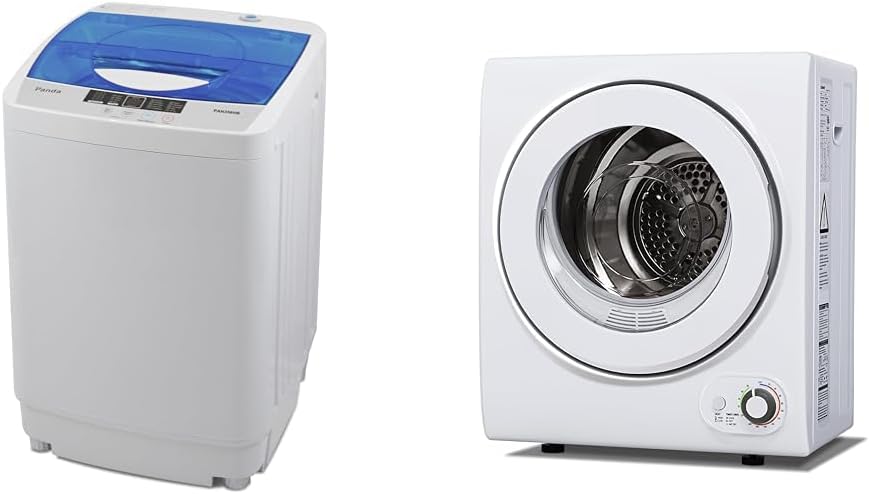 Panda 10 LBS Portable Washing Machine Bundle with Euhomy 1.5 Cu Ft 850W Portable Clothes Dryer