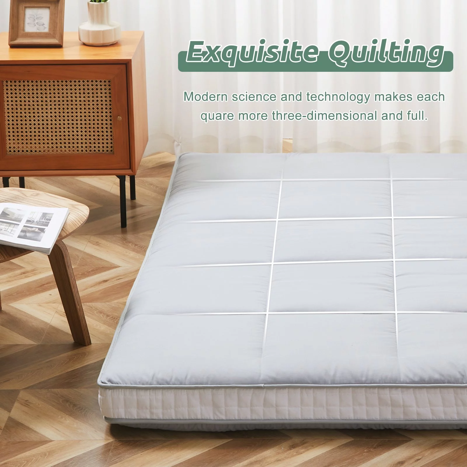Slsy Japanese Floor Mattress Futon Mattress, Thicken Sleeping Pad Foldable Roll Up Mattress Kids Floor Lounger Bed Couches Sofas