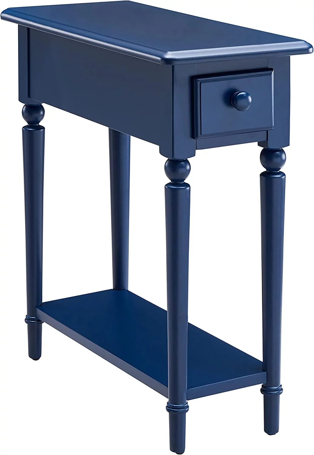 Leick  Coastal Narrow Side Table, Navy Blue