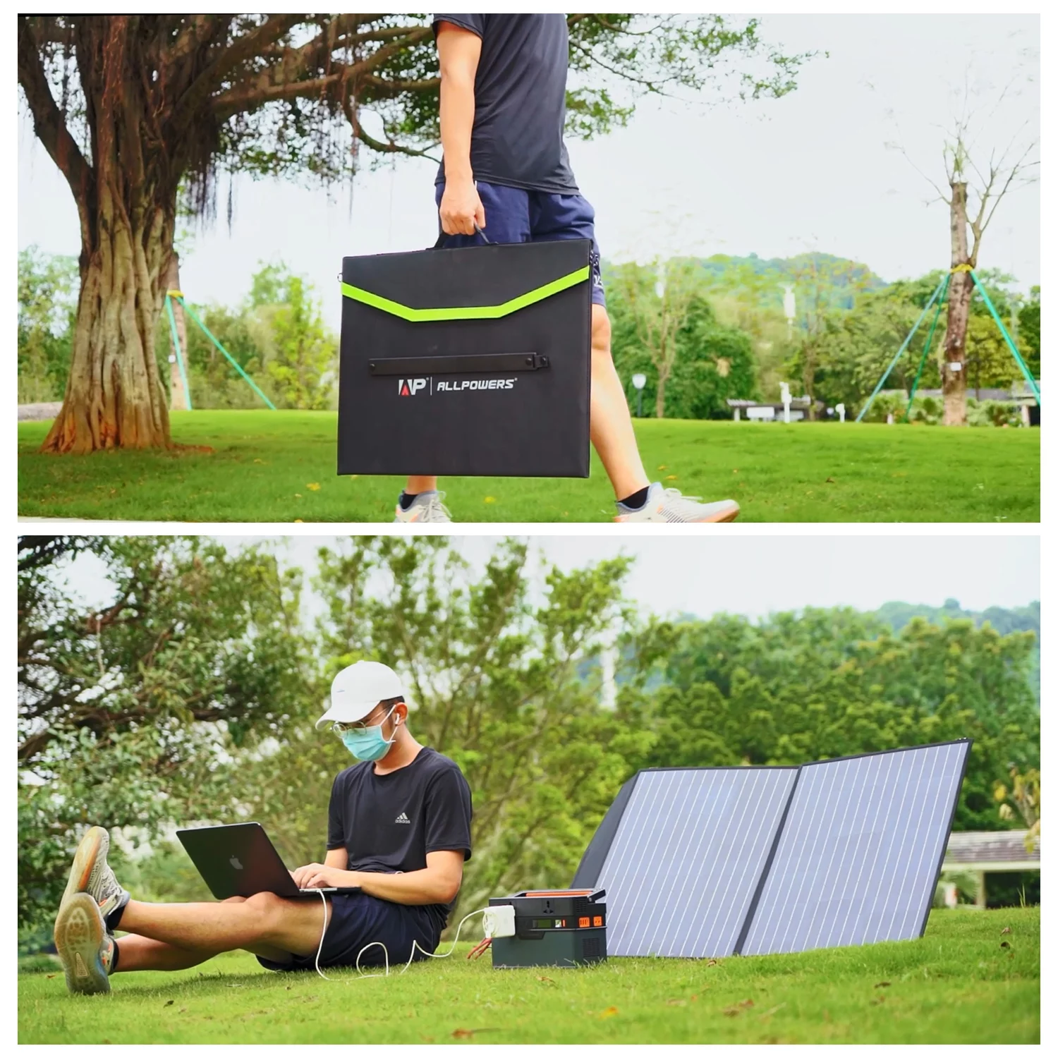 ALLPOWERS S2000Pro Portable Solar Generator Kit, 100W Foldable Solar Panel with 2400 Watt 1500Wh Power Station, with 30A RV Port, Solar Charger for Camping, Home Backup, [Shipping Separately]