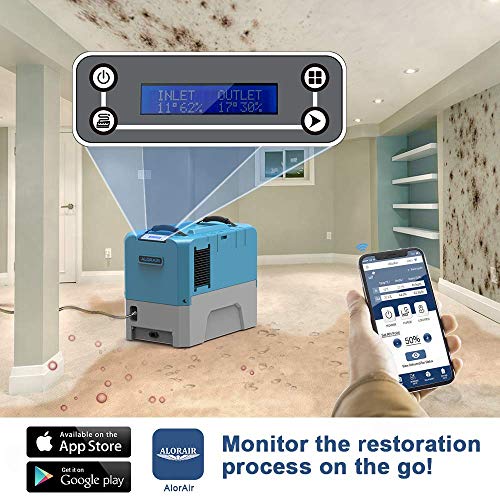 ALORAIR 2 x WiFi Commercial Dehumidifier, 6 x Air Movers and 2x Air Scrubber Combo Package Deals, Water Damage Restoration Equipment