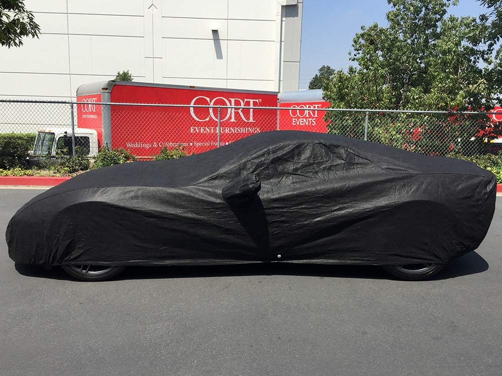 CarsCover Custom Fit C6 2005-2013 Chevy Corvette Car Cover for 5 Layer Heavy Duty Waterproof Black Ultrashield