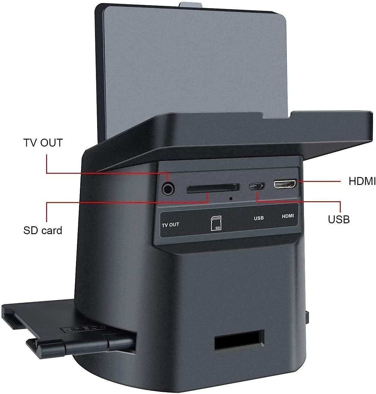 DIGITNOW Digital Film & Slide Scanner, Tilt-Up 3.5 Large LCD, Converts 35mm, 126, 110, Super 8 Films, Slides, Negatives to High-Resolution 22MP JPEG Photos, MAC and PC Compatible
