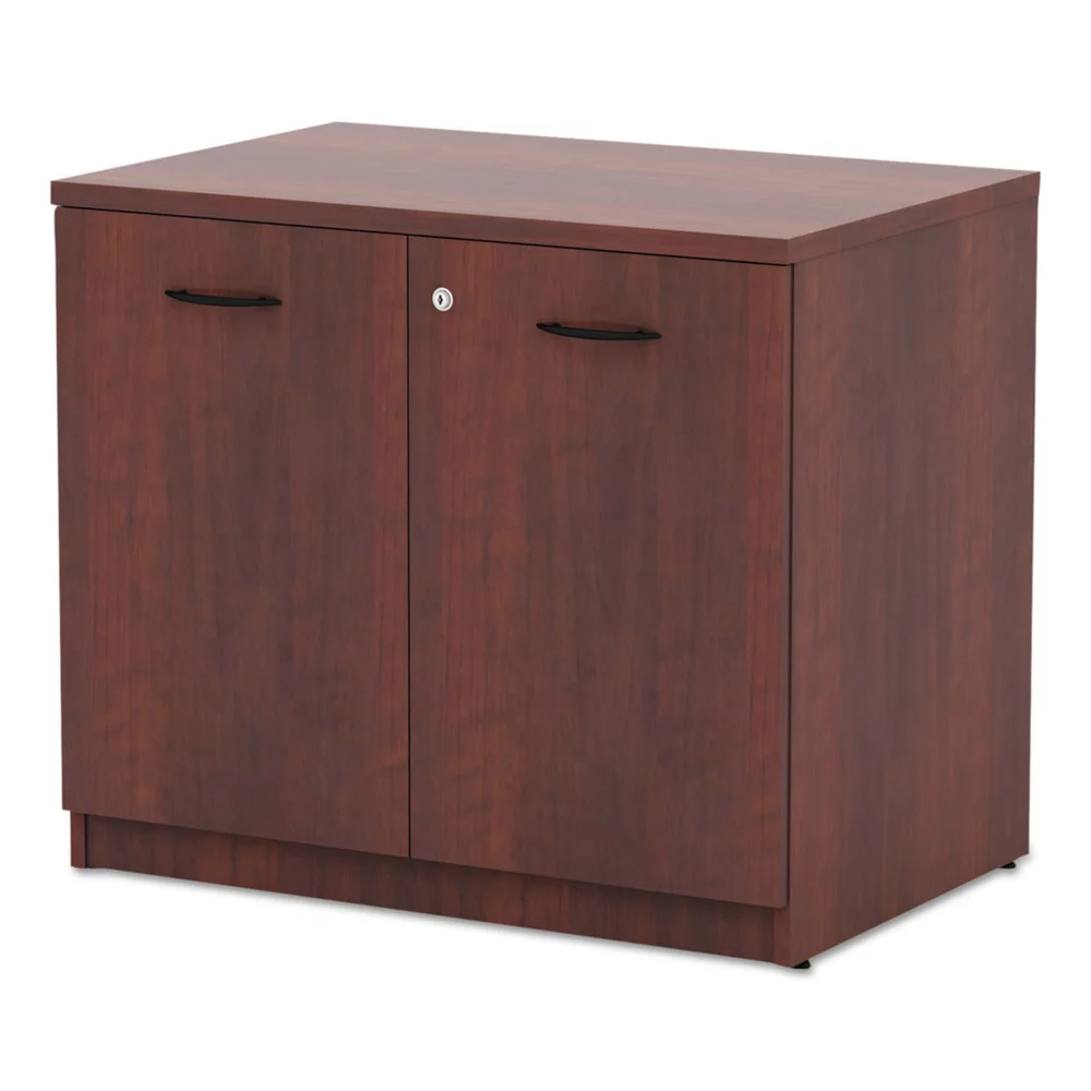 Alera ALEVA613622MC 34.13 in. x 22.78 in. x 29.5 in. Valencia Series Storage Cabinet - Medium Cherry