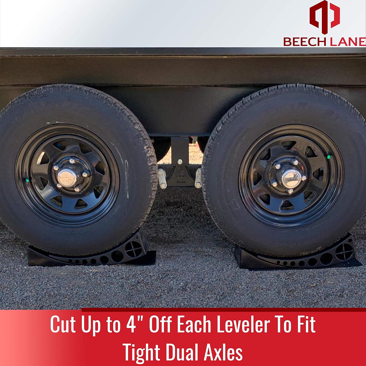 Beech Lane Camper Leveler 1 Pack - Precise Camper Leveling, Includes One Curved Leveler, One Chock, and One Rubber Grip Mat, Heavy Duty Leveler Works for Campers Up to 35,000 LBs Pack of 2