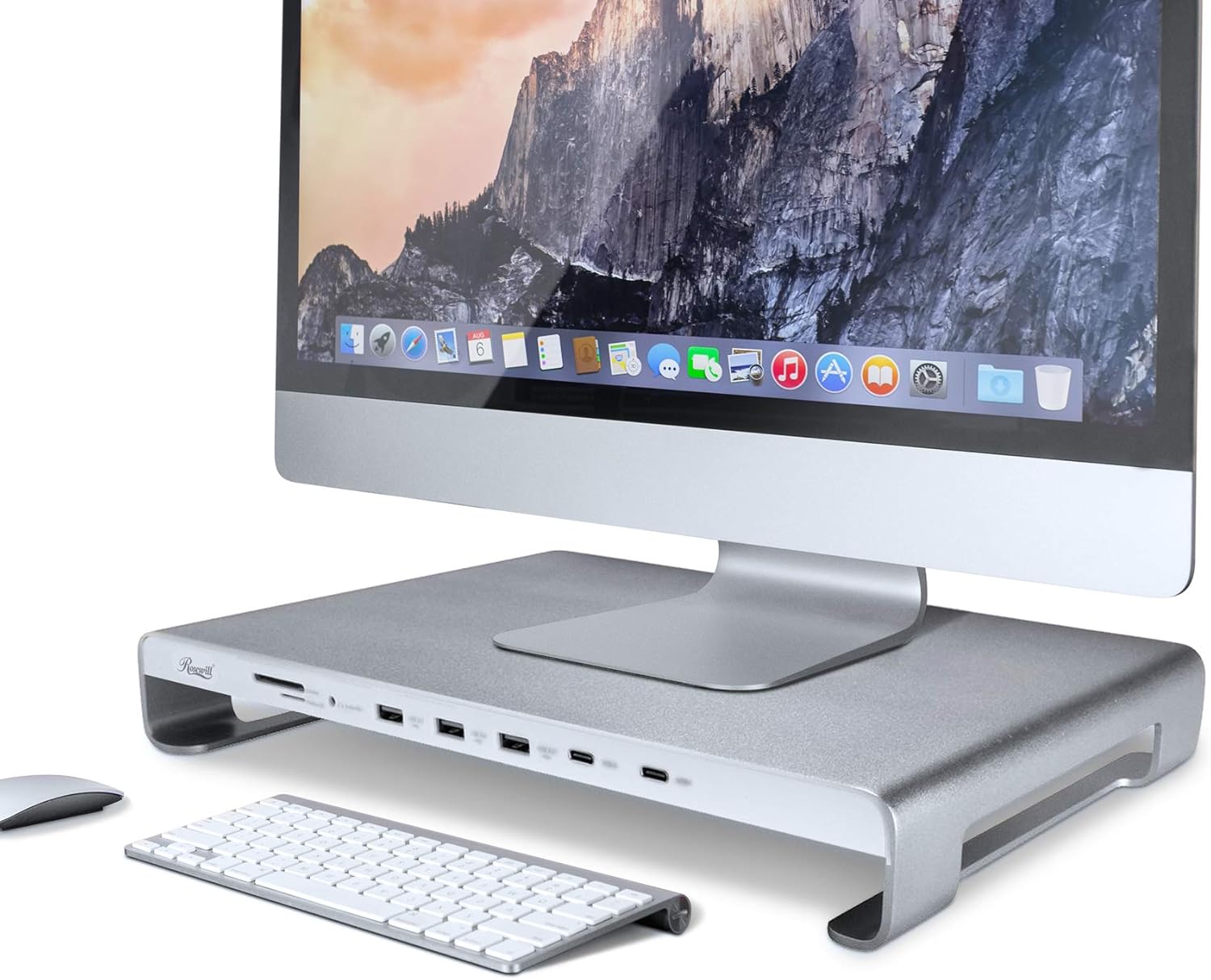 Rosewill USB-C 11-Port Docking Station Monitor Stand USB C Hub with 100W up to Power Delivery | Fast Charging | Laptop Charger | Fast Data Transfer Speeds 5Gbps | 4K Video Output (RHUB-20006)