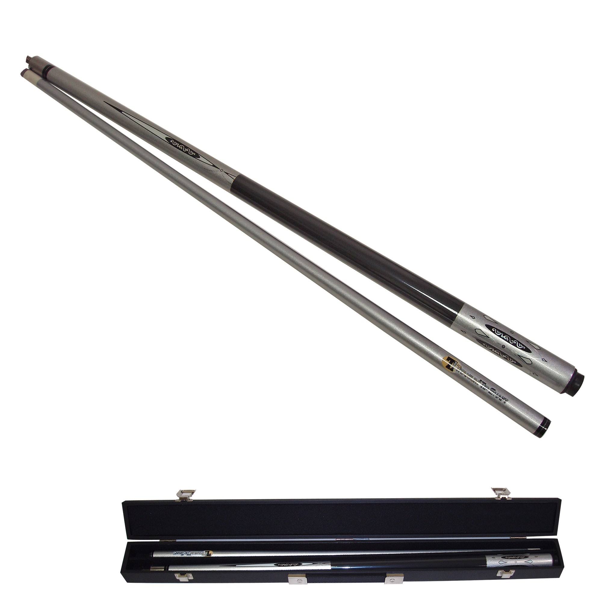 Trademark Global Titanium Billiard Pool Cue Stick with Case, Metallic Blue