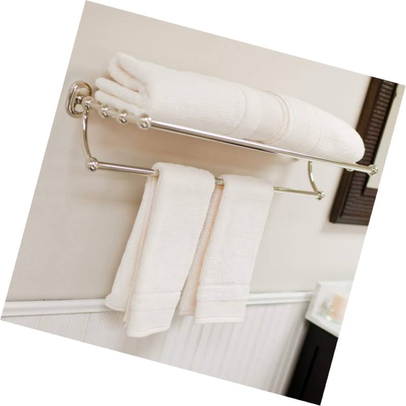 Water Creation BA-0001-05 Polished Nickel Multi Purpose Bath Train Rack for Classic Bathroom