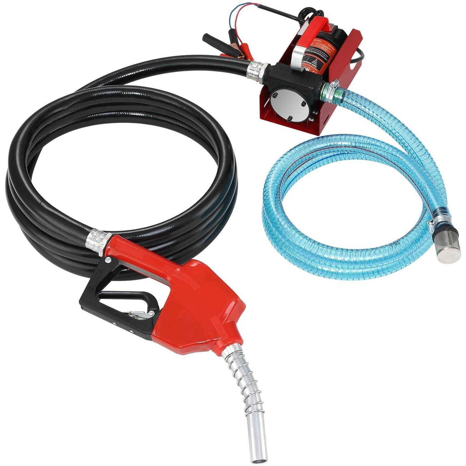 Bentism Diesel Fuel Transfer Pump Kit,10 Gpm12v DC Fuel Transfer Extractor Pump with Automatic Shut-off Nozzle Hose for Diesel - Shop Hardware Tools Online Store