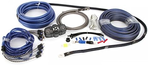 NVX XKIT44 Audio 100% Copper 4 Gauge Car Amplifier Install Kit w/ 4-Channel RCA, Up to 1000 Watts RMS