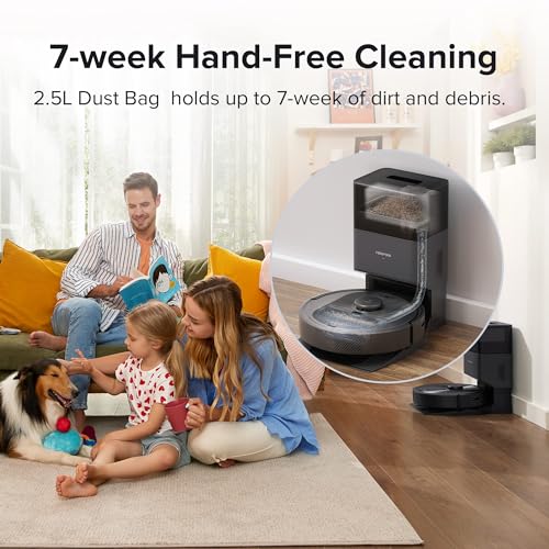 roborock Robot Vacuum with Strong 2700Pa Suction, Upgraded from S4 Max, LiDAR Navigation, Multi-Level Mapping, 180 mins Runtime, No-go Zones, Ideal for Carpets and Pet Hair (Renewed)