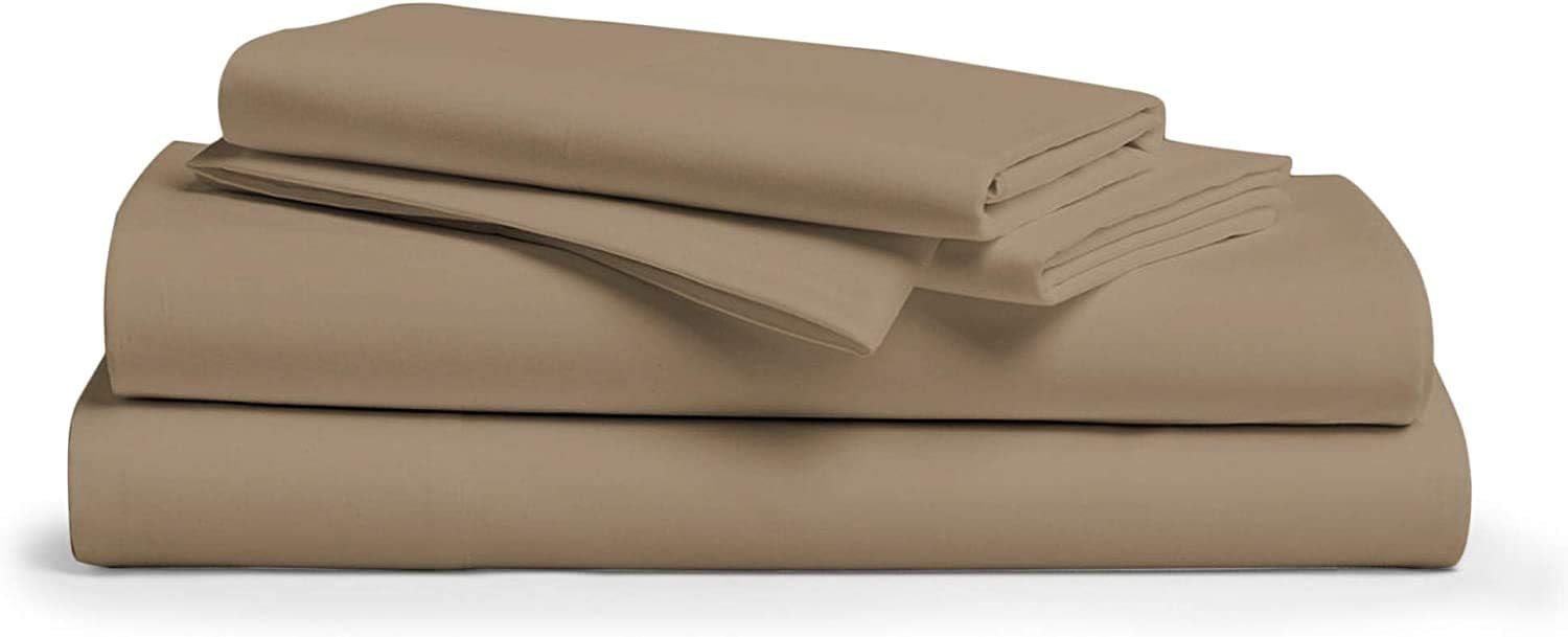 Carressa Linen 1000 Thread Count 100% Long Staple Soft Egyptian Cotton Sheet Set, 4 Piece Set, California King Sheets, Upto 17" Deep Pocket, Smooth & Soft Sateen Weave, Luxury Bedding, Blush