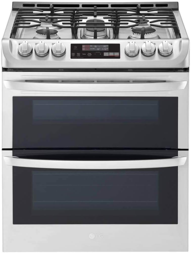 LG LTG4715ST 6.9 CF / 30" Gas Double Slide-In Range, ProBake Convection, ThinQ