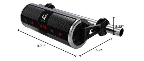 Motorcycle Speakers Bluetooth Waterproof Radio Audio System Built-in Amplifier, Great for ATV, Scooter Bike,12 Volt Vehicle,3 Inch Metal Mp3 Player, K2ch