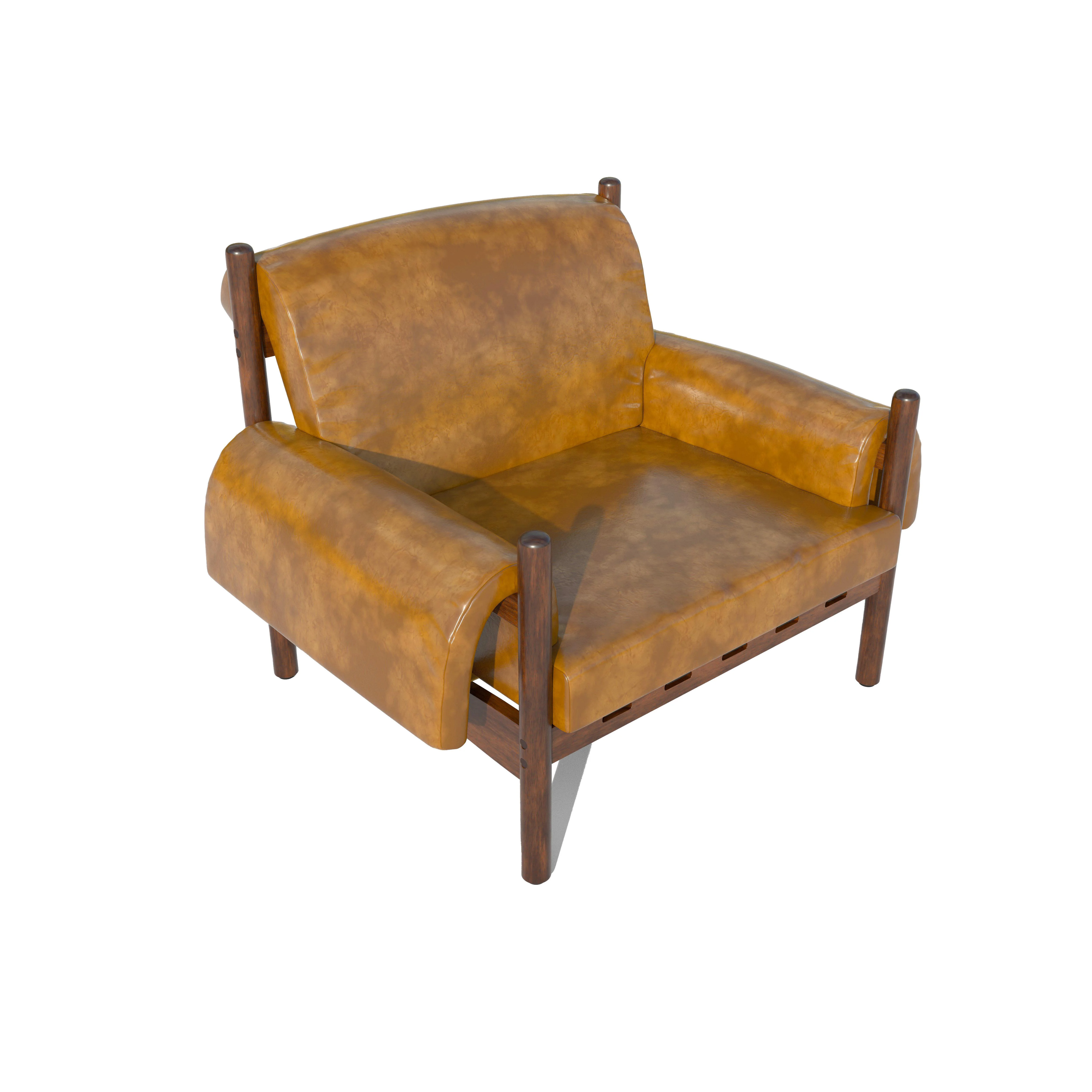 Rustic Accent Chair Vintage  Chairhigh density foam Mid Century Tall Back Chair with Arms Solid Wood Legs for Reading Living Room Bedroom Waiting Room (Brown)