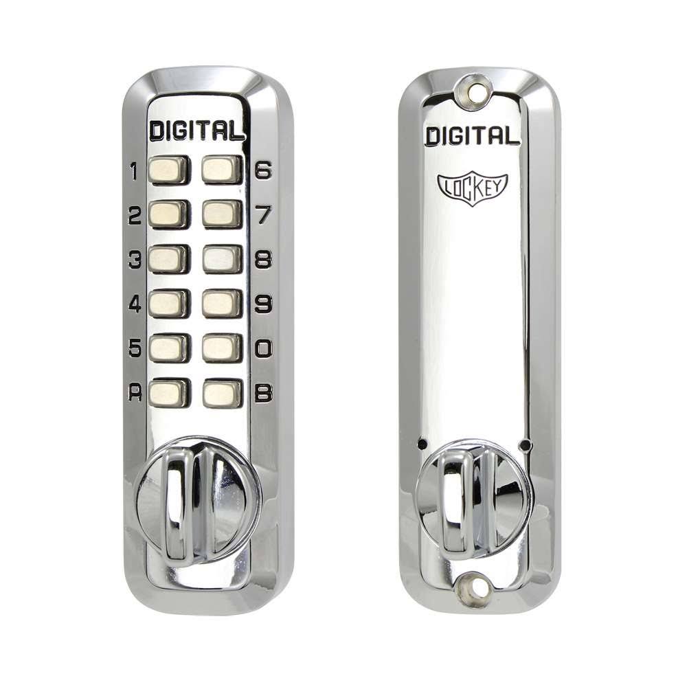 Lockey USA M210-EZ SB Satin Brass Mechanical Keyless Digital Combination Deadbolt Lock