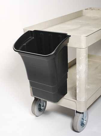 Rubbermaid Commercial Black 300 lb Cap Xtra 3-Shelf Utility Cart