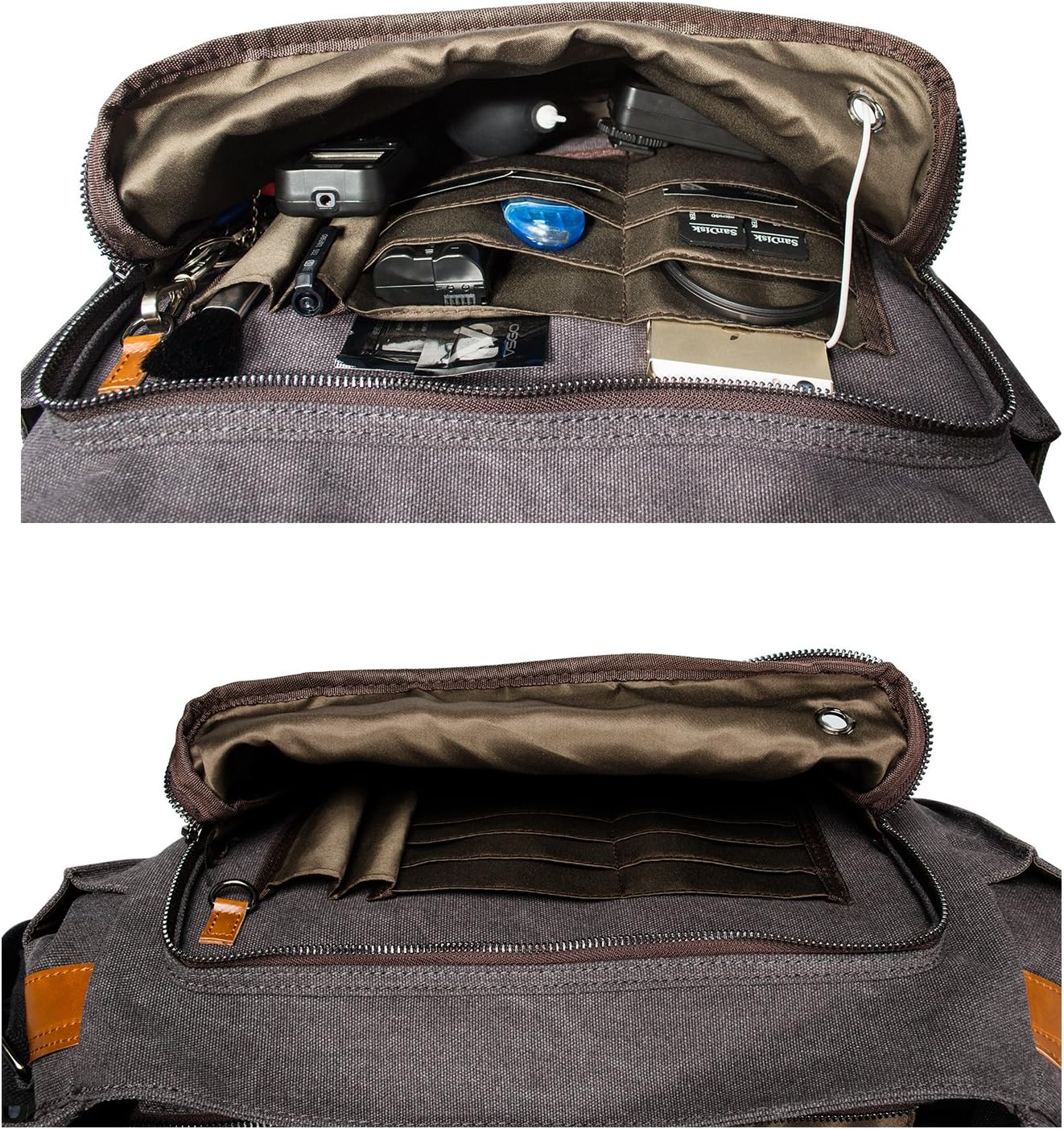 Estarer Camera Messenger Bag for SLR/DSLR Digital Cameras Laptop 15.6inch Shoulder Bag with Camera Insert Sleeve Upgraded Version