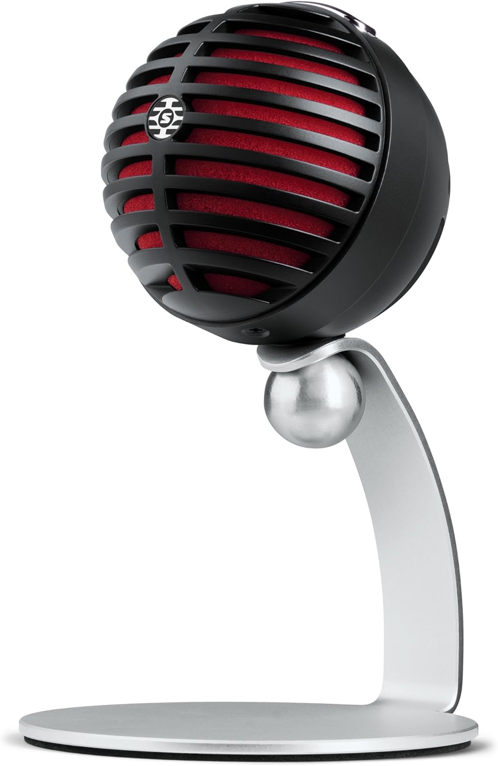 Shure MV5 Digital Condenser Microphone with USB and Lightning Cables - 3 DSP Preset Modes (Vocals, Flat, Instrument) - Gray with Black Foam