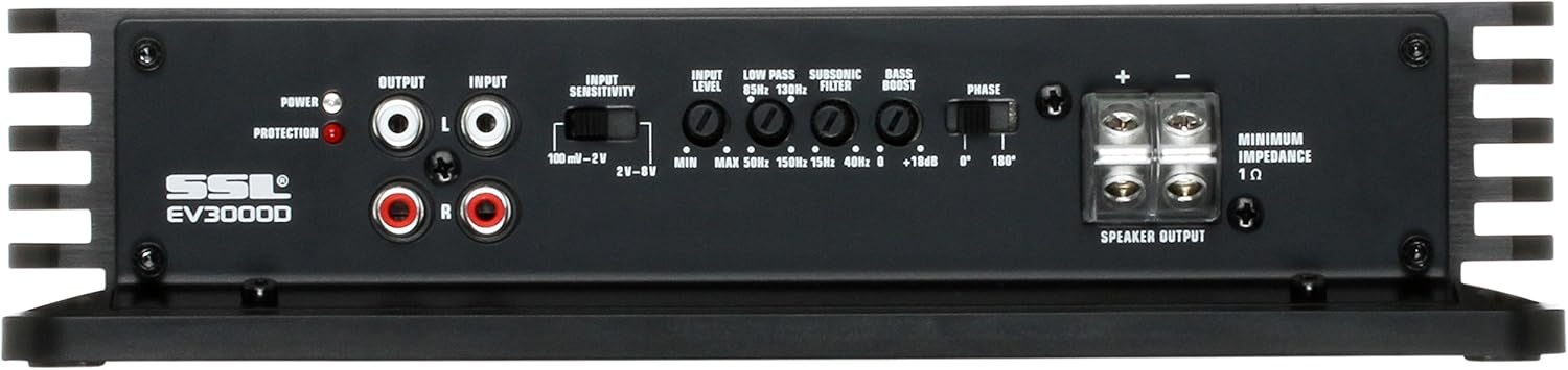 SSL EV3000D EVOLUTION 3000W Class D Monoblock Amplifier with Remote Subwoofer Level Control (Discontinued by Manufacturer)