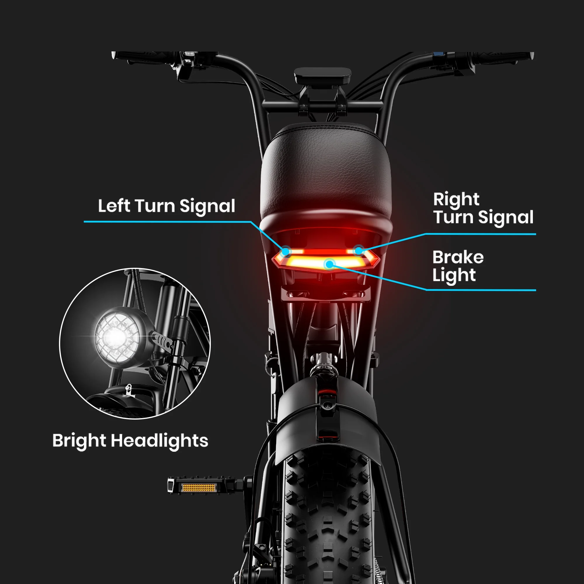 AMYET G60 Electric Bike for Adults,750W Ebike with 48V20Ah Removable Battery,20MPH &70 Miles 7 Speed Gears,20" Fat Tire Electric Bike,Dual Shock Absorber,Adults Electric Bicycle for Men