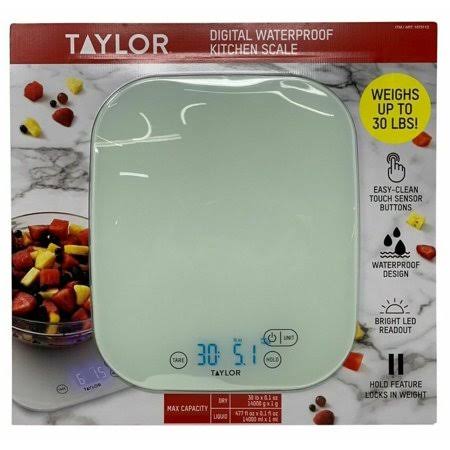 Taylor Digital Waterproof Kitchen Scale Weighs Up to 30 lb