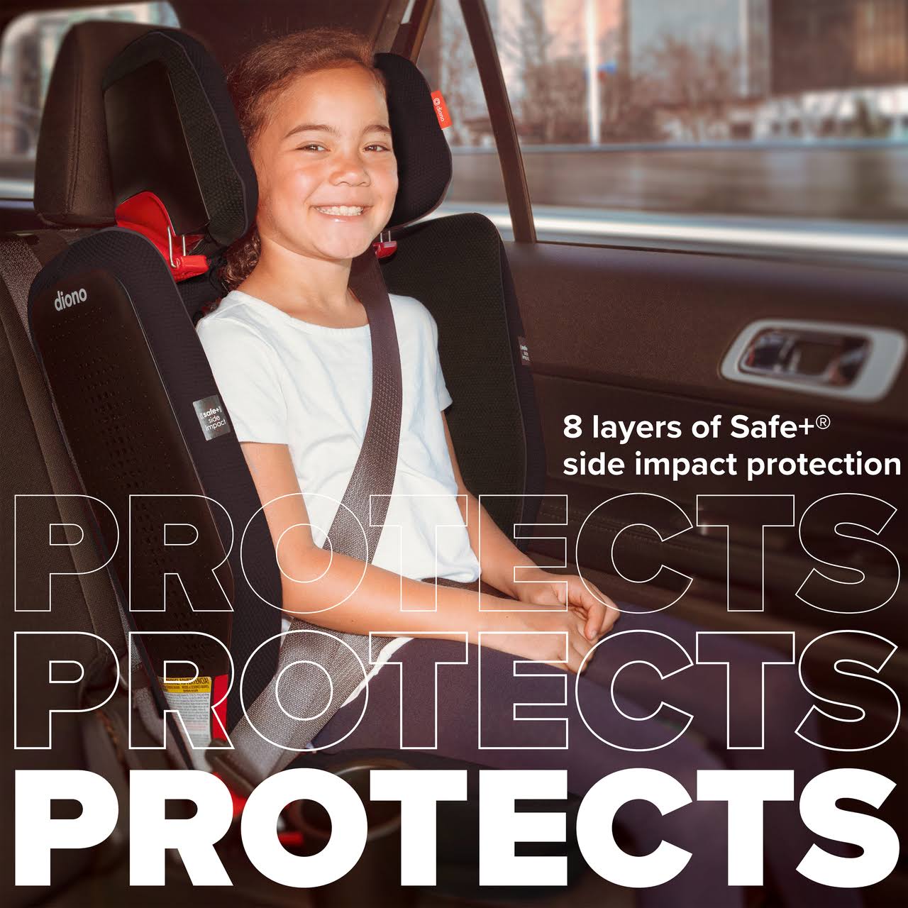 Diono Monterey 5 ist FixSafe Latch Booster Seat Black Jet