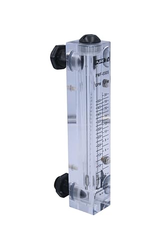 PureT Panel Mount Flow Meter - Measure and Control Water Flow, Measures both GPM and LPM, Great for RO and DI Systems