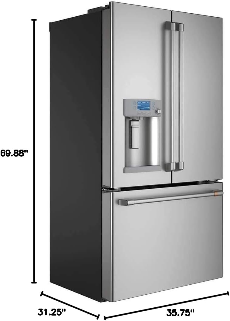 Cafe CYE22TP2MS1 22.2 cu. ft. Smart French Door Refrigerator in Stainless Steel, Counter Depth and ENERGY STAR