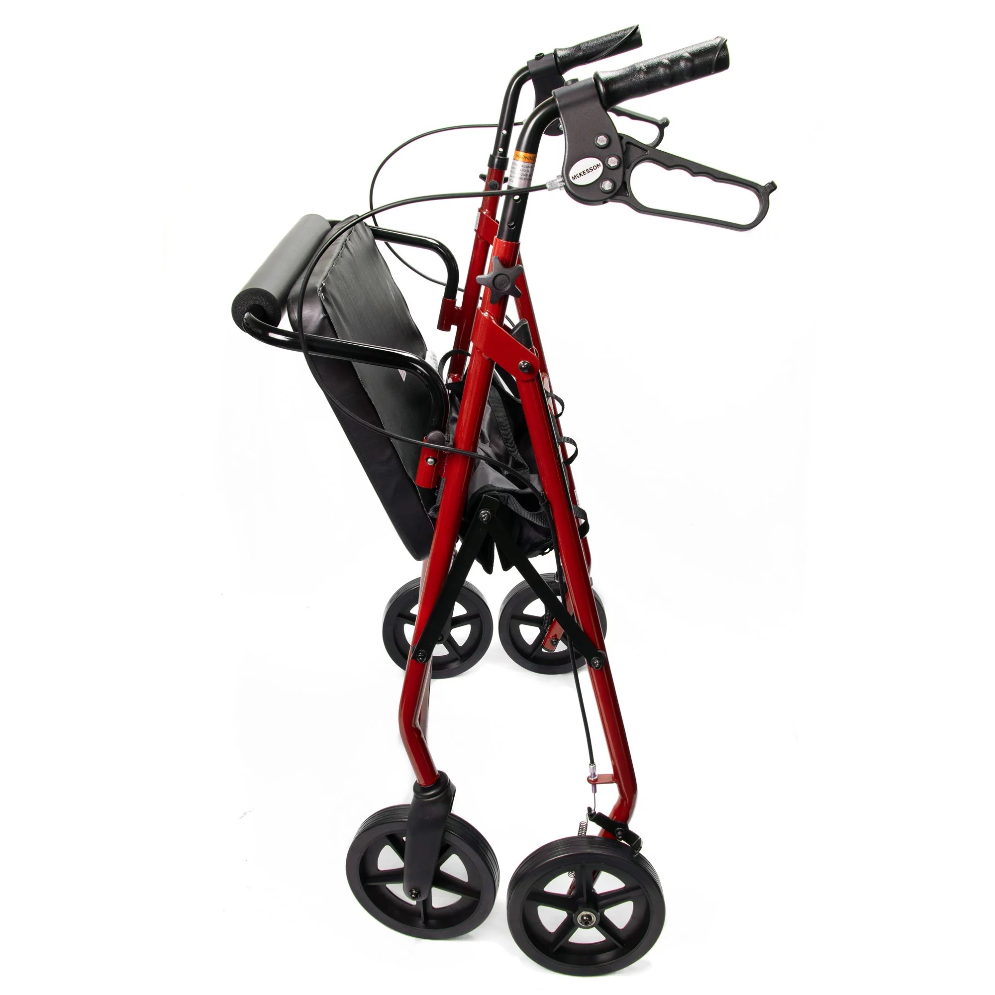 McKesson Rollator Walker with Seat and Wheels - Bariatric 400 lbs Capacity, 1 Ct - Curated Treasures Market