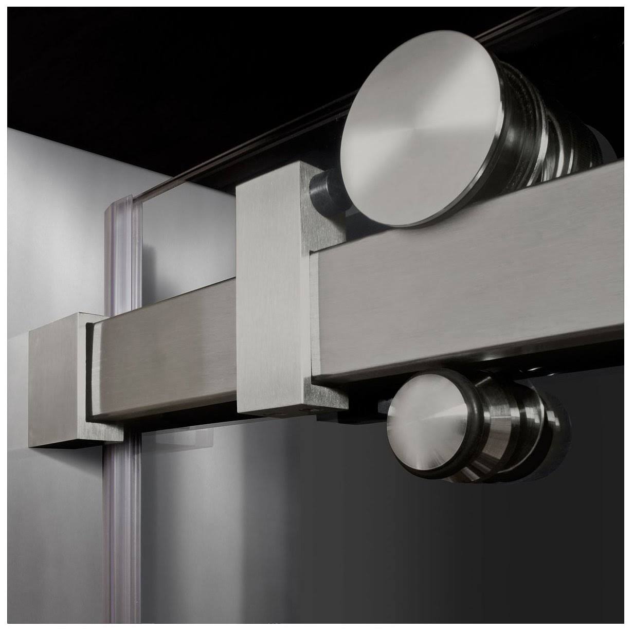 LessCare Ultra-B 58-62W x 60H Bathtub Doors, Semi-frameless, Chrome Finish (Brushed Nickel Finish)