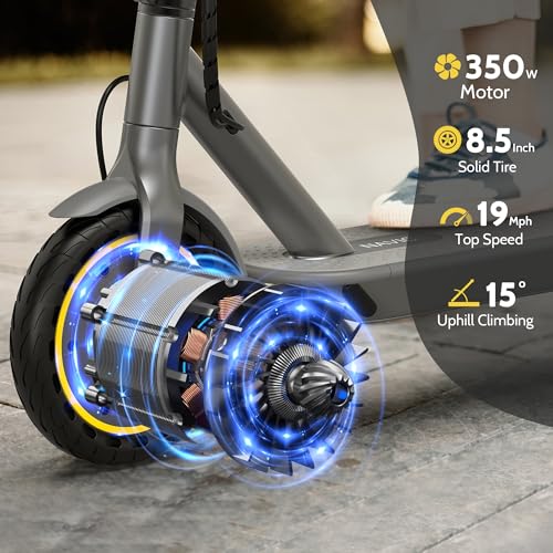 NAVIC Electric Scooter Adults,Max 19/22/27/49 Miles Ranges,Top Speed 19/22 mph,350/750W Peak Motor, Folding E-Scooter with Dual Braking Dual Suspension