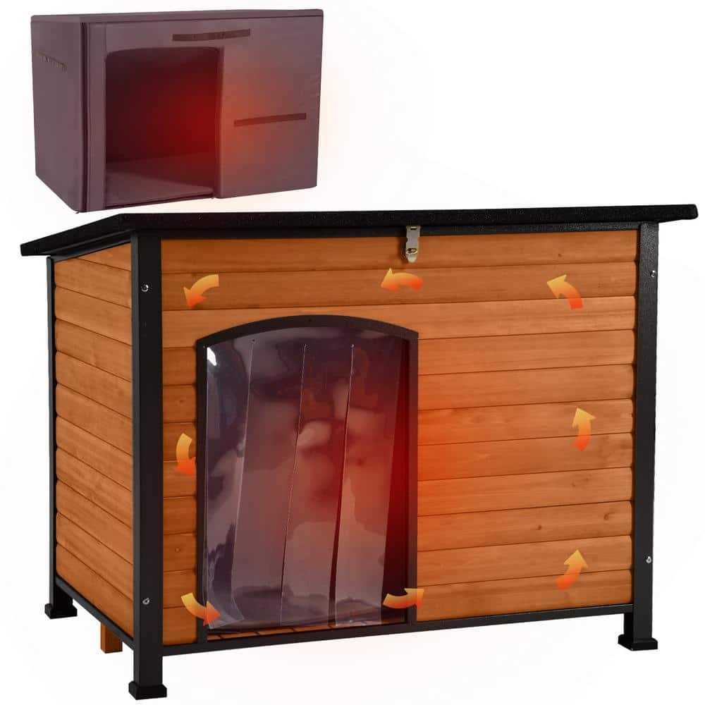 aivituvin Insulated Outdoor Dog House with Liner Inside Waterproof Roof - Pet Supplies online store