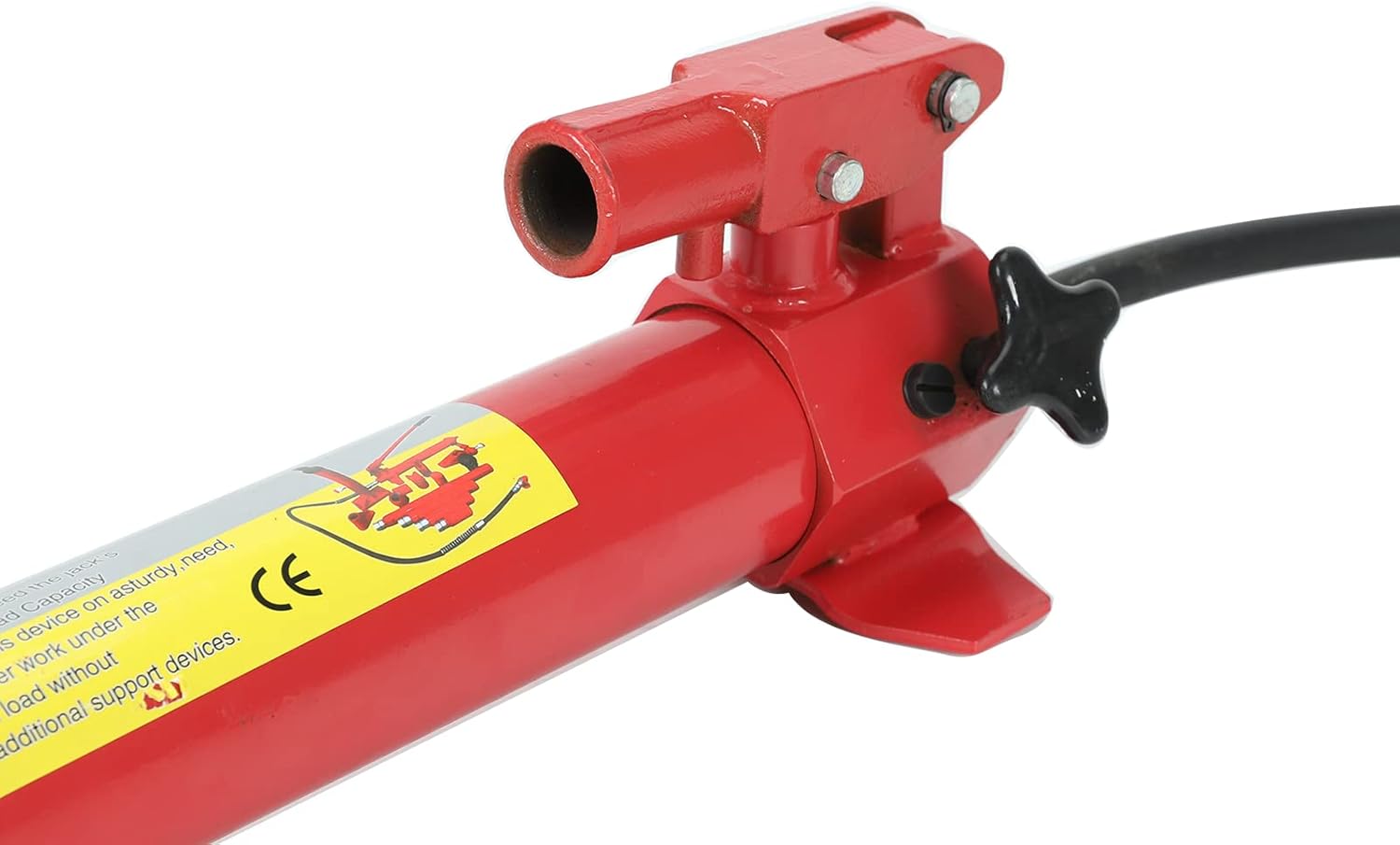 10 Ton Porta Power Kit - 2M(78.7 inch) Oil Hose Hydraulic Car Jack Ram for Loadhandler Truck Bed Unloader Farm and Hydraulic Equipment Construction - Red