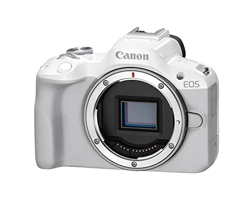 Canon EOS R50 Mirrorless Camera RF-S18-45mm F4.5-6.3 is STM Lens Kit, 24.2 Megapixel CMOS (APS-C) Sensor, 4K Video, Hybrid Camera, Photo and Video, Vlogging, Content Creator, RF Mount, Black