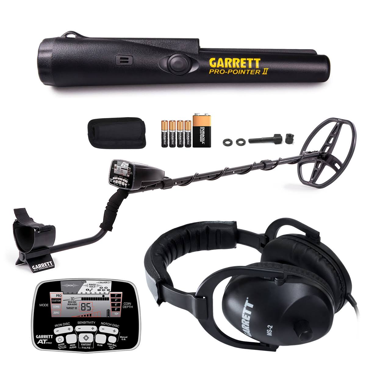 Garrett at Gold Waterproof Metal Detector with Headphones and ProPointer at Pinpointer