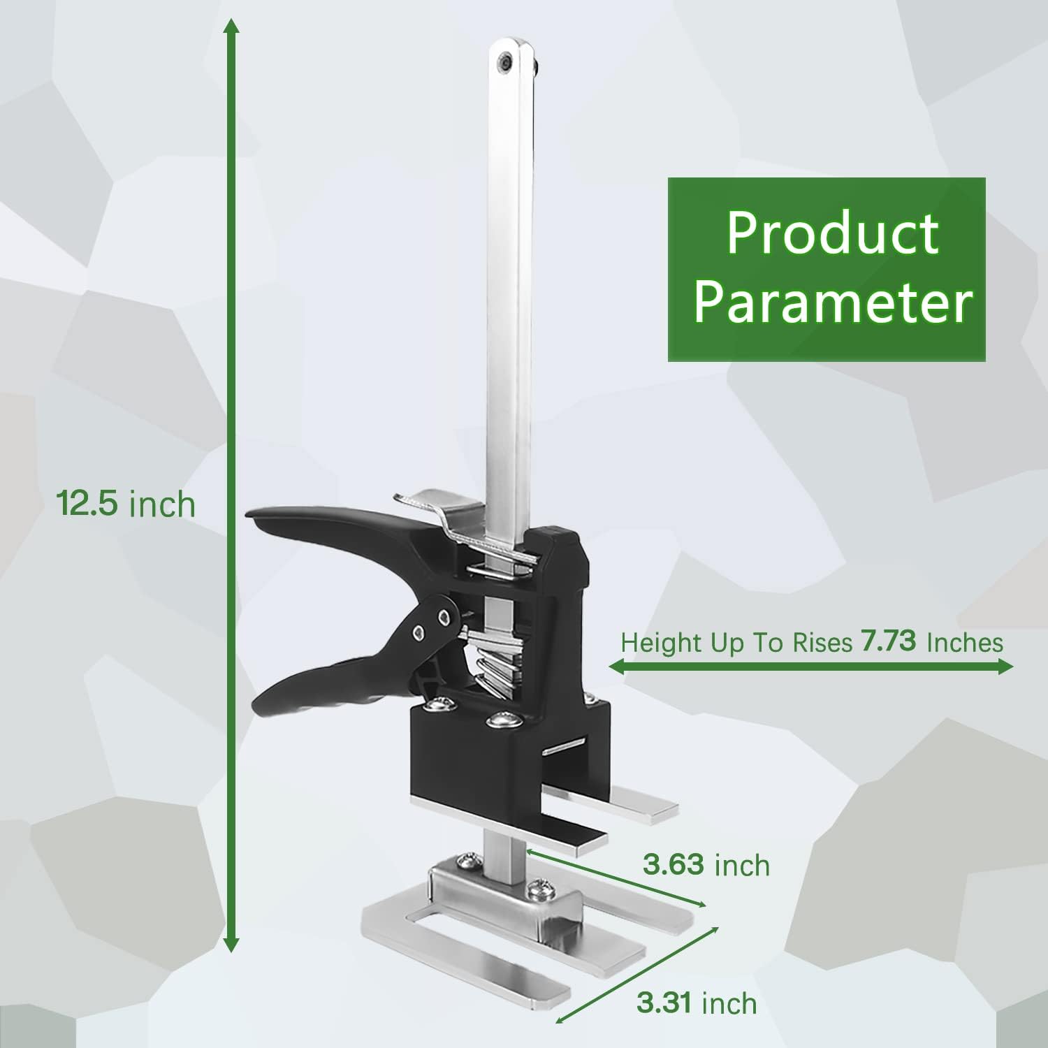 Lever Arm Labor Saving Arm Hand Jack Appliance Lift Jack Cabinet Jacks For Installing Cabinets Drywall Lift Effort Elevator Furniture Jack Door Installation Tools Height Up To Rises7.73 Inches 2 PACK