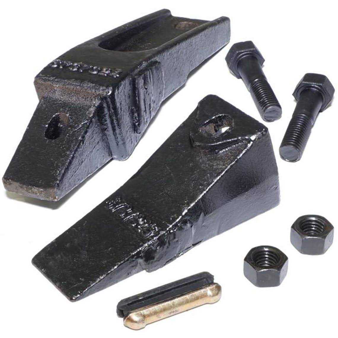Titan Attachments 7 Bucket Teeth Assembly 6737322y Bobcat Style Bolt on Flush Mount Pin Skid Steer - Shop Hardware Tools Online Store