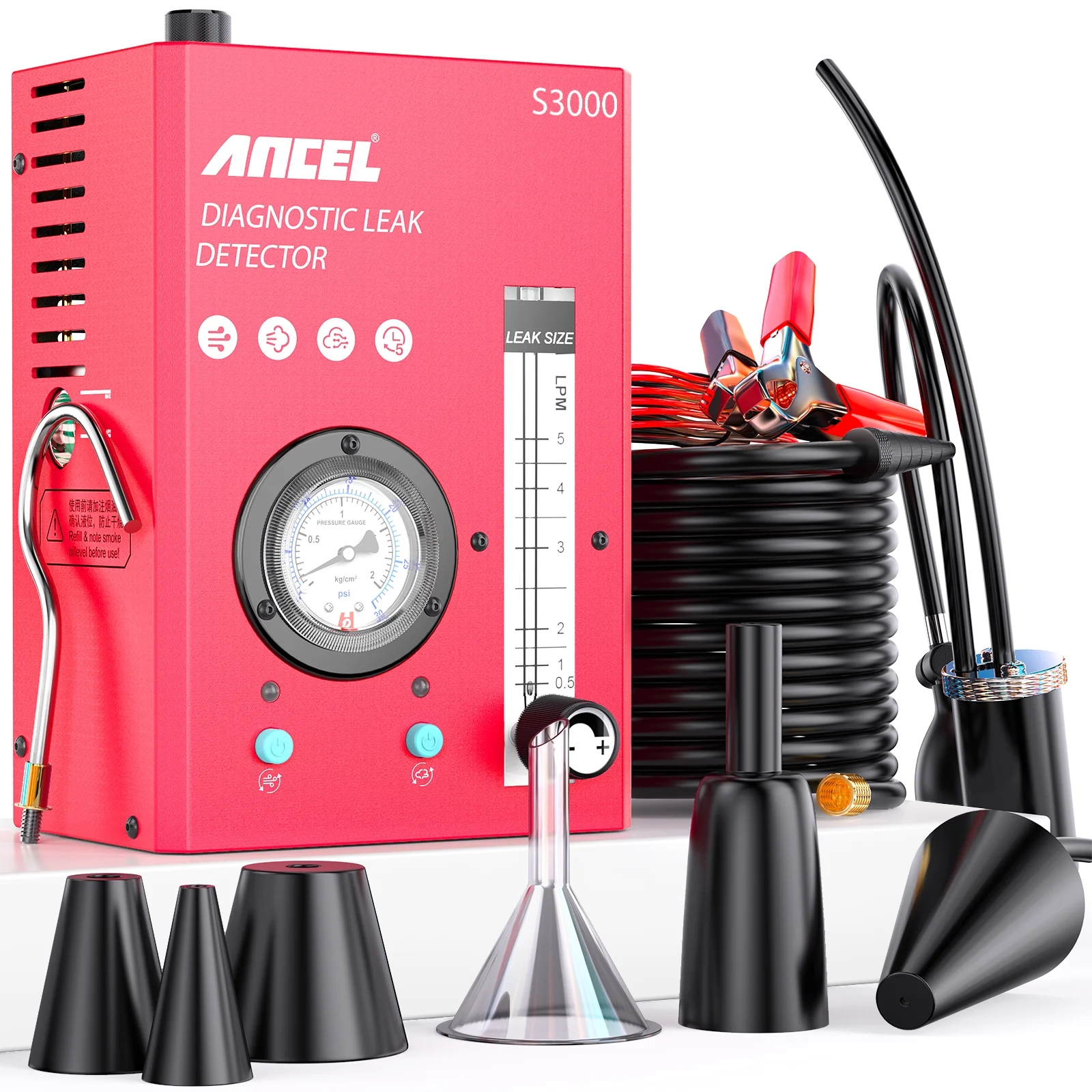 Ancel S3000 Car Smoke Machine Leak Detector All Pipe EVAP Vacuum Leakage Locator Automotive Truck - Curated Treasures Market