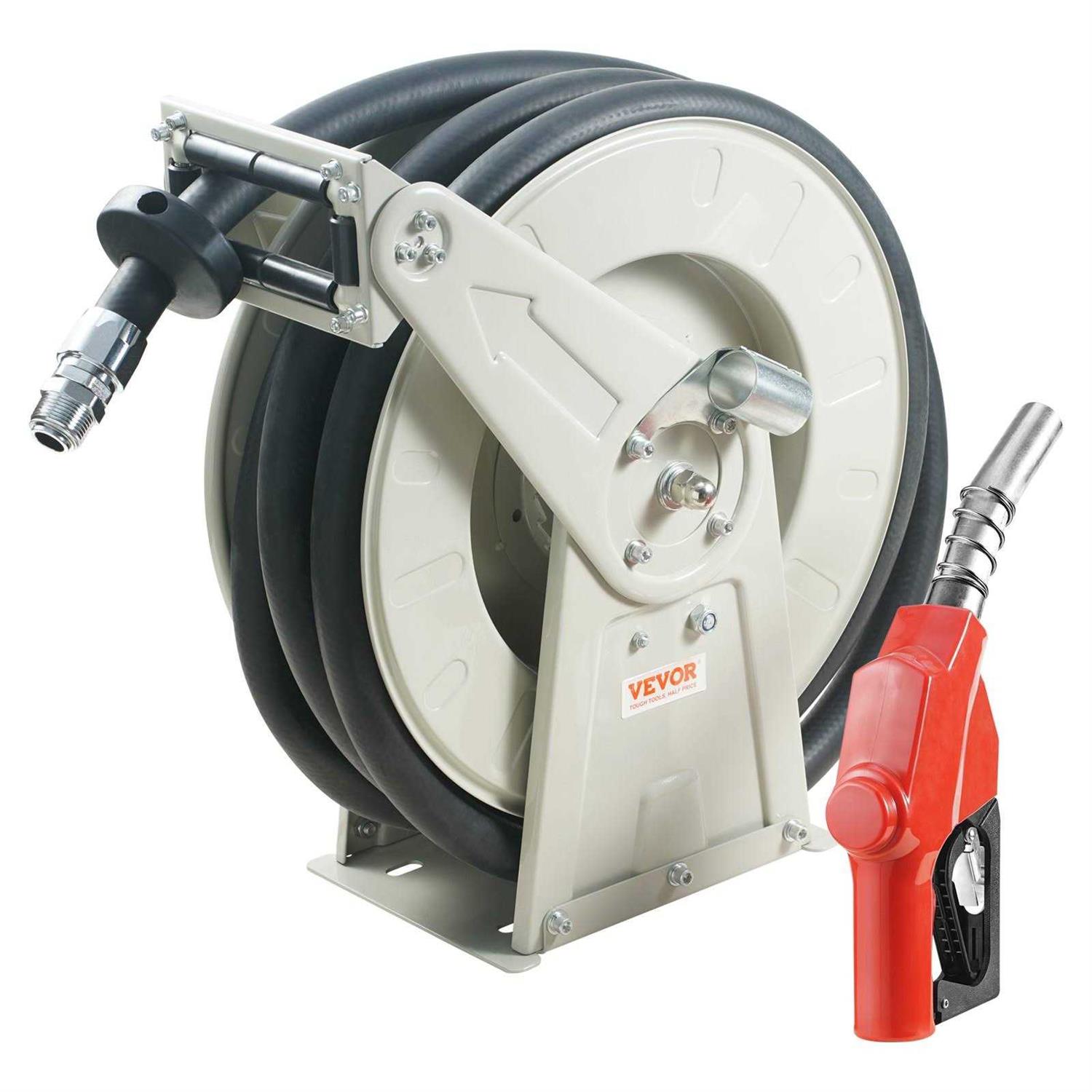 VEVOR Fuel Hose Reel 3/4 x 66' Extra Long Retractable Diesel Hose Reel - Shop Hardware Tools Online Store