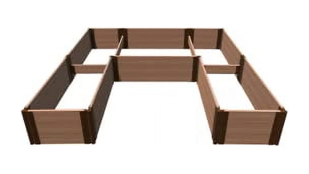 CLASSIC SIENNA 'WALK-IN U-SHAPE' - 8' X 8' X 16.5" RAISED GARDEN BED - 1" PROFILE - Curated Treasures Market