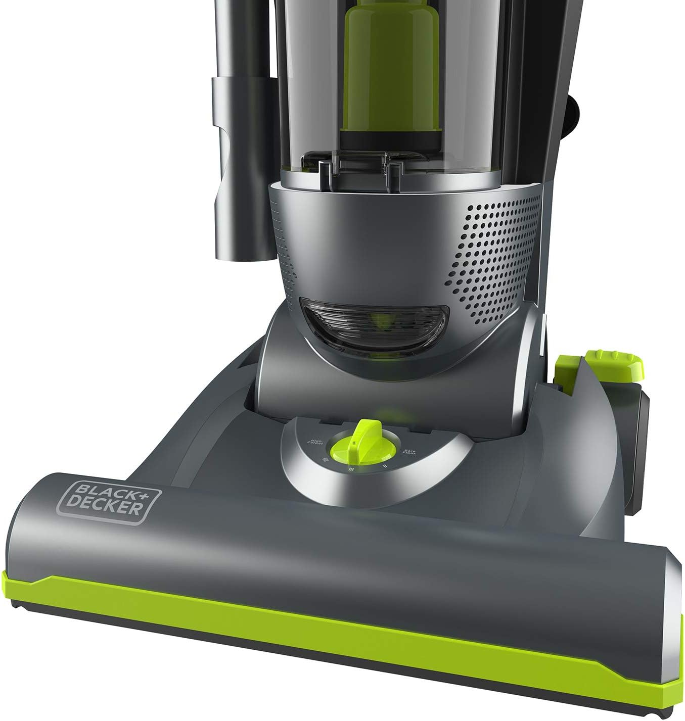 BLACK+DECKER Bagless Upright Vacuum Cleaner with Anti-Allergen HEPA Filer, Corded 1,200 Watt Motor & 5-Position Carpet Height Settings, Gray (BDXURV309G)